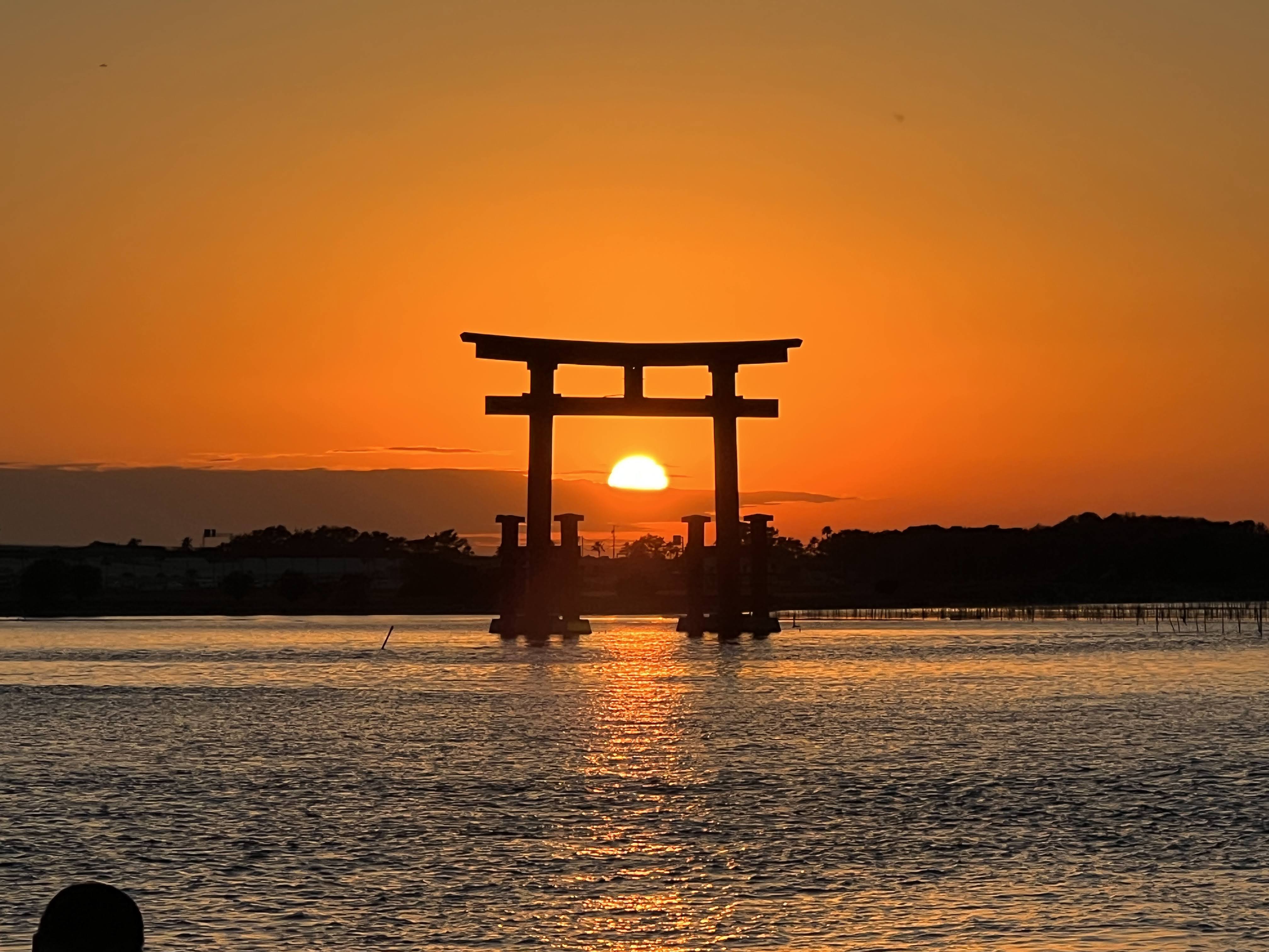 弁天島海浜公園の夕陽